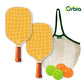 Kid's Pickleball Paddle Kit with Glass Fiber Construction and 13mm Polypropylene Core for Outdoor Sports