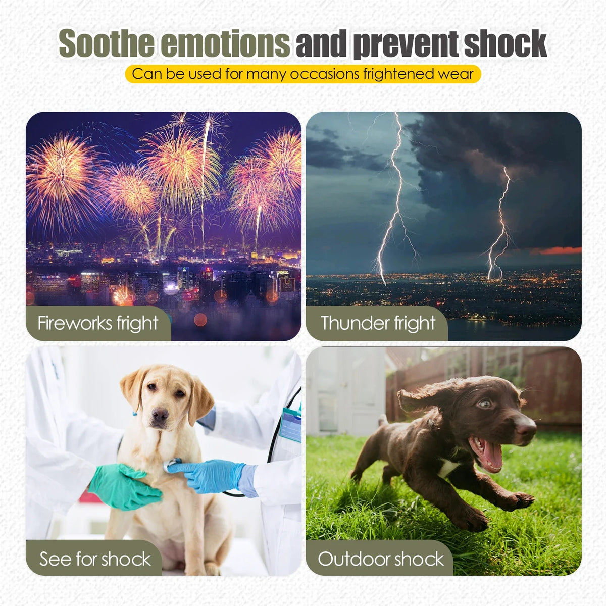 Anxiety Dog Vest Calming Coat TikTok Viral All Seasons Thunder and Fireworks Relief For Pets