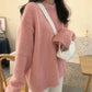 Oversized Cozy Women’s Pullover Sweater - Round Neck Knit