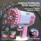 Motor-Driven 40-Hole Bubble Blaster Toy - Hand-Held Outdoor Fun for Kids, No Batteries or Bubble Option Needed