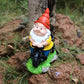 Garden2026 Edition Gnome On Bicycle Statue Sturdy Resin Outdoor Decor Flower Cart Dwarf Ornament Fall