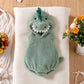 Dinosaur Baby Halloween Romper Plush Hooded Sleeveless