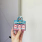 Inspired Birkin Mini Hand Bag - Platinum Bag Charm