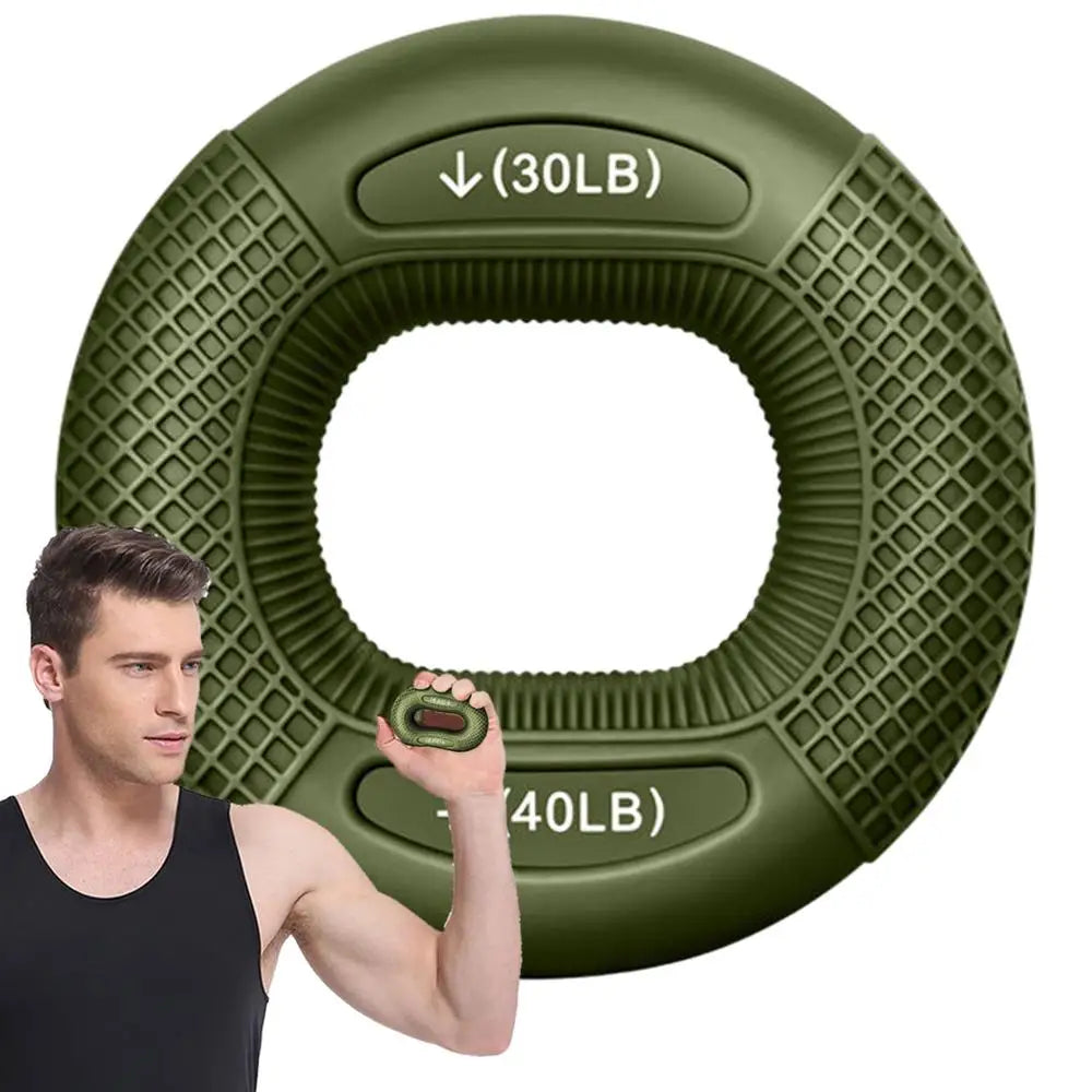 Grip Strengthener Ring Silicone Finger Trainer for Hand Muscles, Travel-Friendly Household Fitness Accessory, 6 Weight Variants