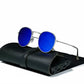 Round Retro Sunglasses for Men/Women Deluxe UV400 Metal Vintage Eyewear No Leather Case