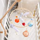 Rocket Wooden Crib Mobile Newborn Sensory Toys Soothing
