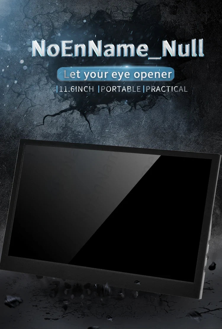 Travel-Friendly 11.6 Inch HDMI Monitor 1366x768 Gaming Display