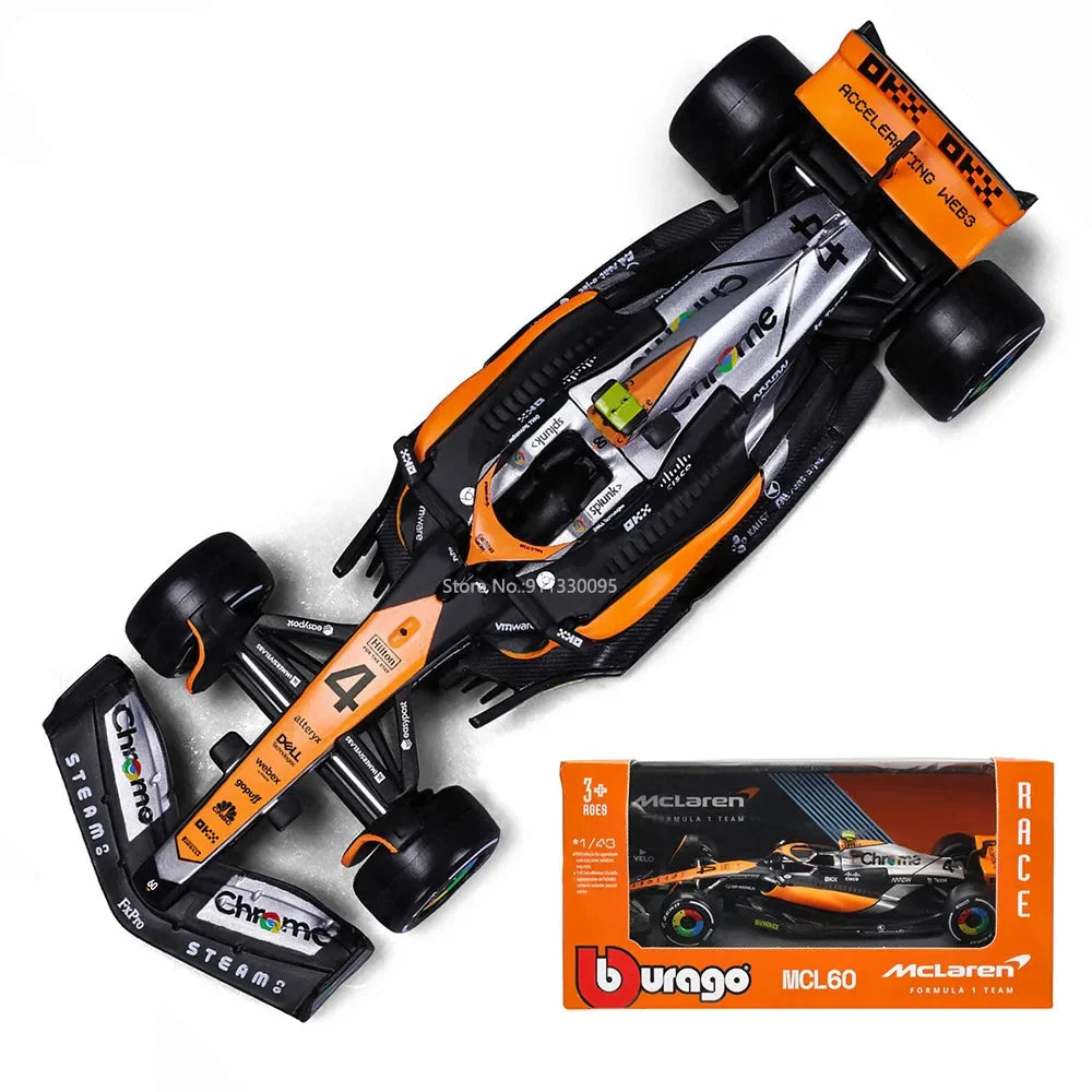 Car Die-Cast 1:43 Scale Formula One MCL60 Replica 2023 Collectible Display Model Fall 2025 Gift