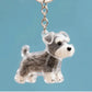 Hair Dog Keepsake Keychain Pendant Clear Resin Charm