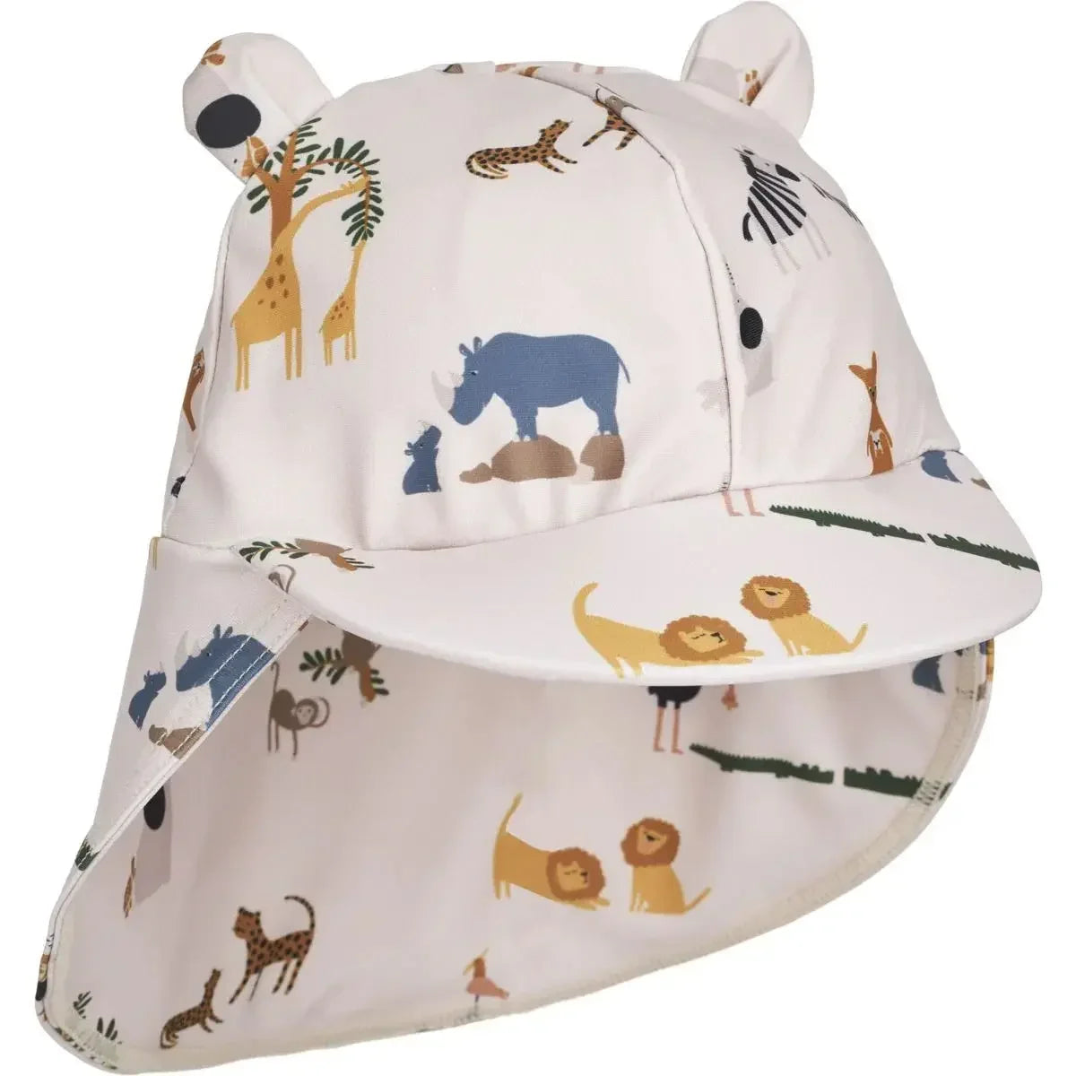Rash Guard & Hat, Nylon, Cartoon Seagull Star Print, Beach Holidays – Fast-dry Kids’ Swimwear Kit
