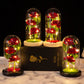 Rose LED Glass Cover Ornament - Romantic Valentine's Day Gift and Wedding Decor