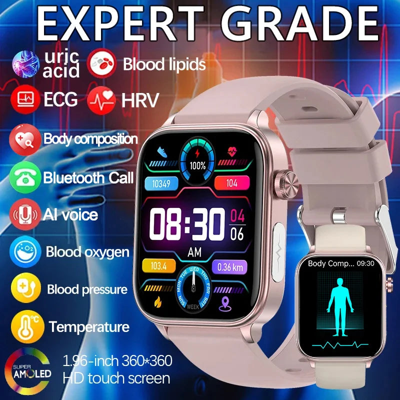 Watch Smart Health Tracker AI Diagnostic Blood Lipids Uric Acid Body Composition 2025 Fall Trend Gift