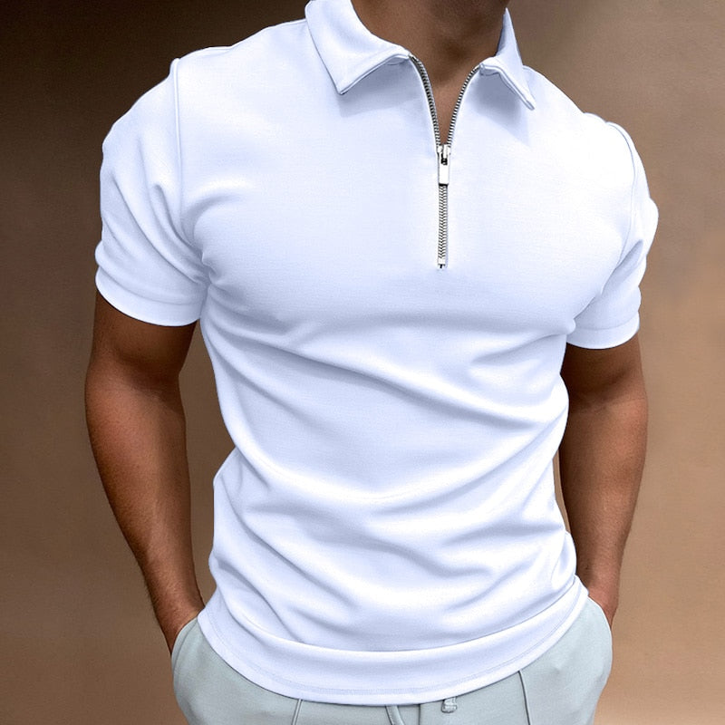 Classic Fit Zipped Mens Polo Shirt in Multiple Colors - Stylish, Comfortable, Breathable Polyester-2