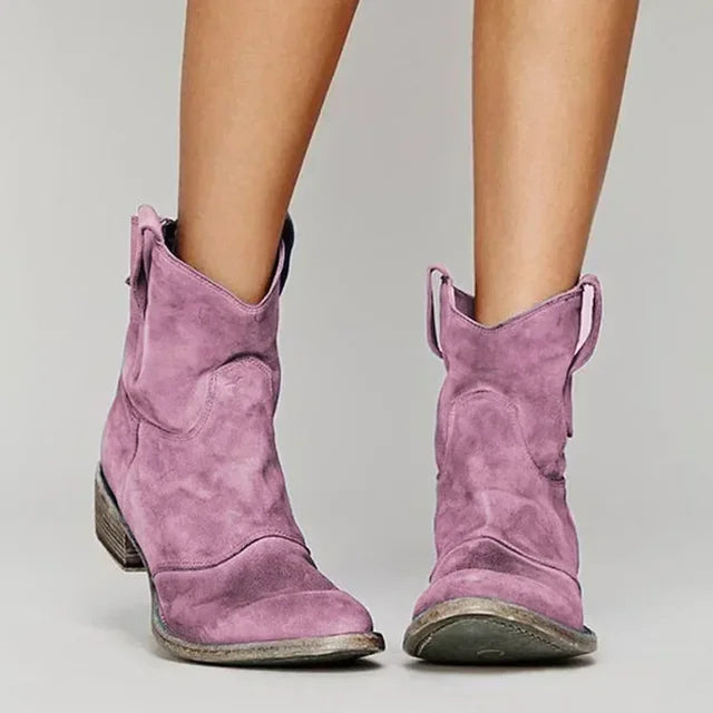 Suede, Regular – Supportive Women’s Western Ankle Boots