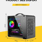 Mini ITX Case Glass Side 240mm Watercooling Travel-Friendly