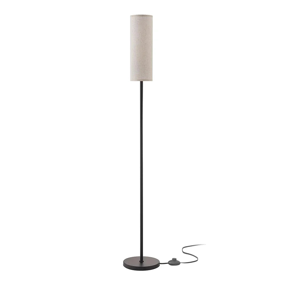 Japandi  Contemporary Floor Lamp With Fabric Shade Stepless Dimming
