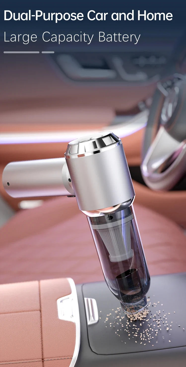 Car Vacuum Cleaner Cordless Mini Hand-Held Strong 6000mAh