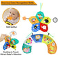 Contrast High Baby Tummy Time Pillow with Mirror, Teething Toy, and Crinkle Paper for Infants 0-6 Months