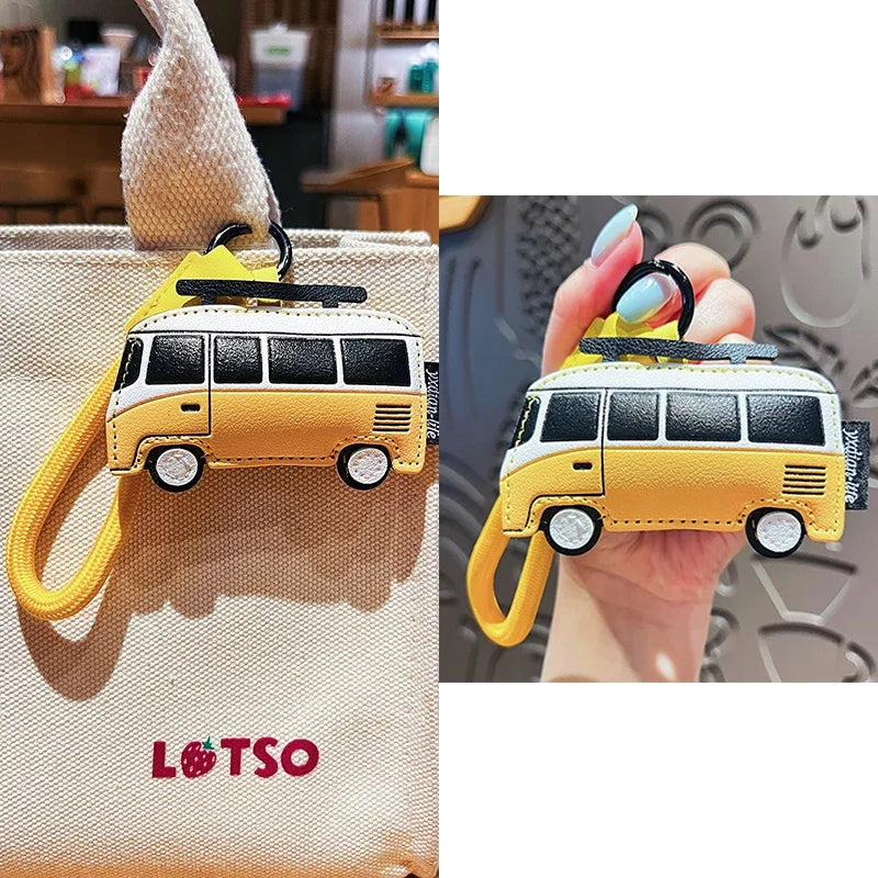 Leather2025 Edition Keychain Handmade Transportation Charm Gift