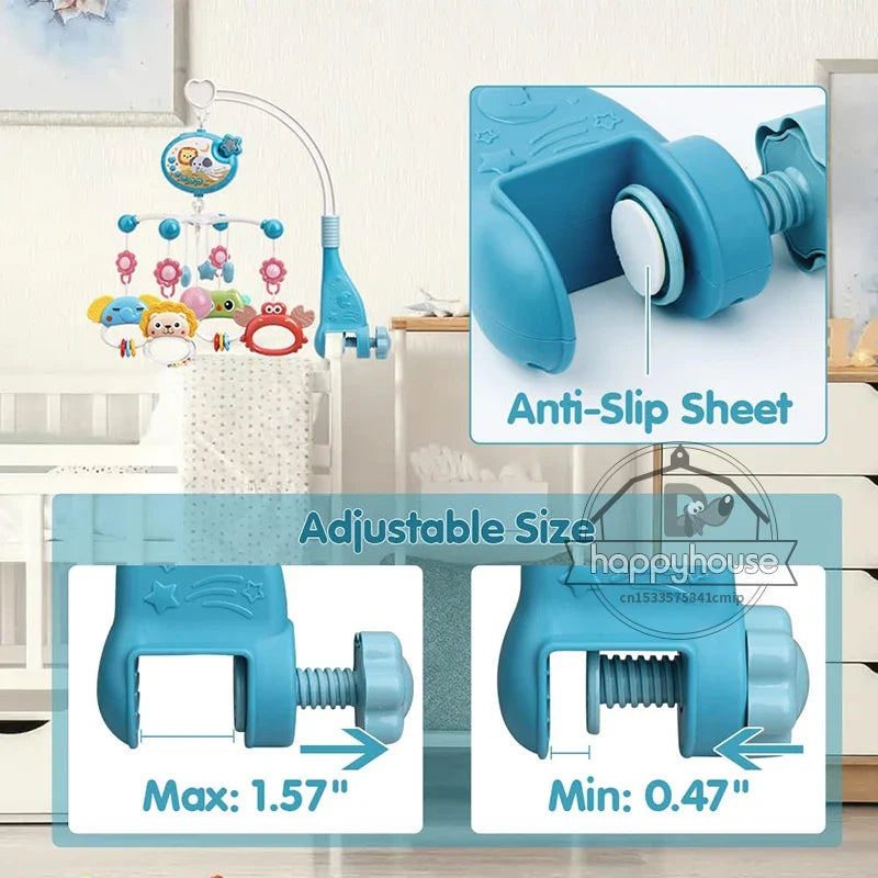 Baby Musical Mobile Projection Remote Newborn Sensory Toys