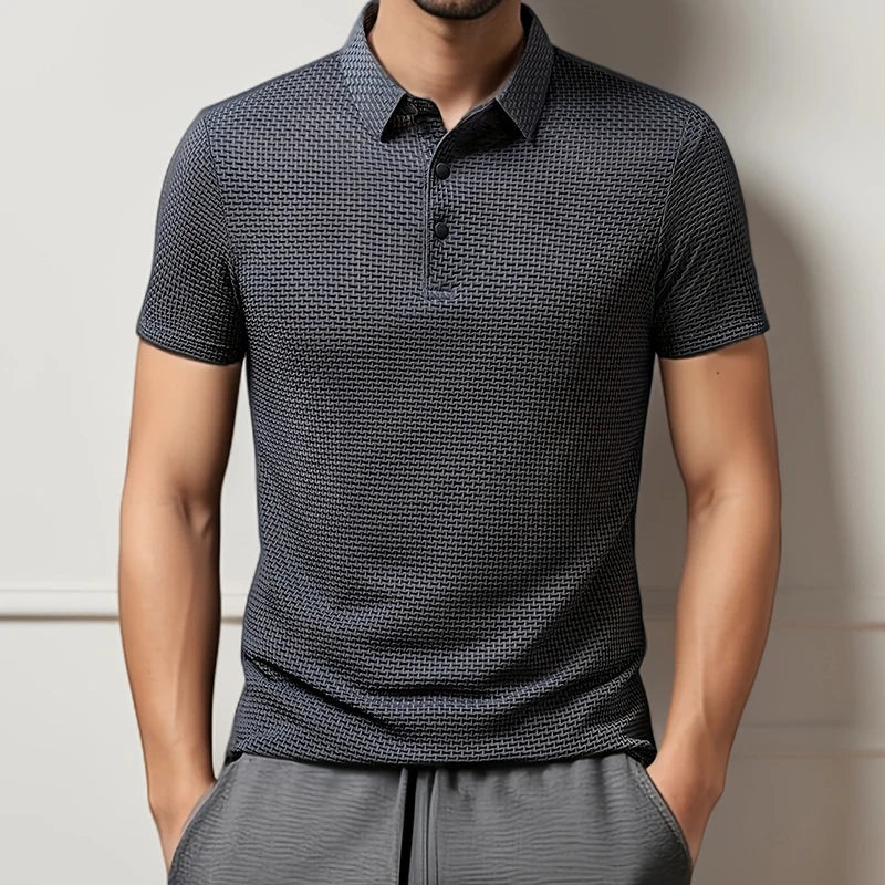 short sleeve, casual summer style, slim fit versatile top – Breathable men's polo shirt