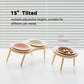 Cat Ceramic Bowl Kit Height Flexible Elevated Wooden Stand Double Food Water Bowls Fall 2025 Mess Free Feeding