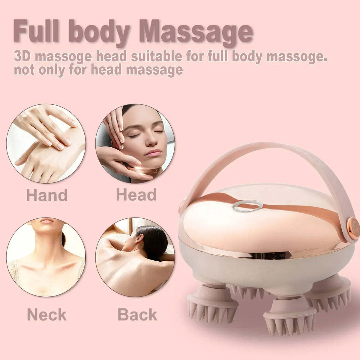 Electric2026 Edition Scalp Massager Battery-Powered Water-Resistant Hand-Held Hair Maintenance Device For Stress Relief Holiday Gift