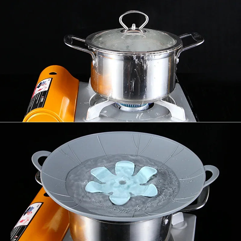 Pot Silicone Lid Spill Stopper Universal Anti Overflow Cover Kitchen Gadget Fall 2025 Keeps Stovetop Clean