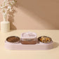 Automatic Pet Feeder 200ml Portion Double Bowl Stainless Steel Food And Water Station Fall 2025 Anti Slip Simple Clean