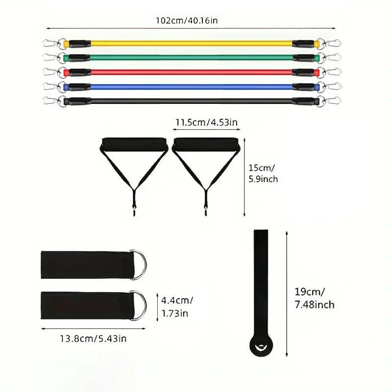 Light Fitness Equipment - Travel-Friendly Resistance Bands for Exercise, Bodybuilding & Weight Loss