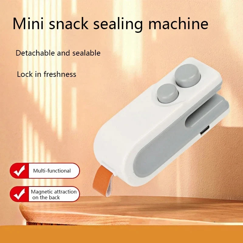 Mini Heat Sealer USB Battery-Powered Hand-Held Food Sealer Travel-Friendly Bag Clip 2026 Household Essentials