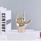 Sign Language Hand Statue 19.5cm Resin Figurine Household Decor Fall 2025 Meaningful Gift Desk Accent