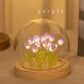 Handmade LED Tulip Flower Night Light - DIY Decorative Lamp for Bedroom, A Great Valentine's Day Gift