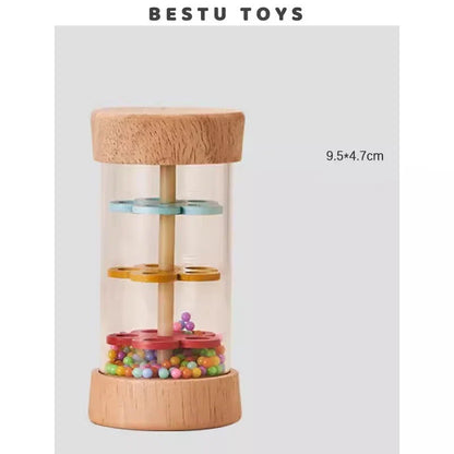 Rain Wooden Sound Pipe Toy - Fun Hourglass Music Shaker for Infants, Early Education Gift, Engaging Simulation Rain Sounds