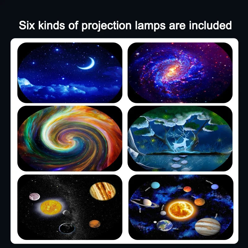 Planetarium Galaxy Night Light Projector - 360° Flexible Star Sky Lamp for Kids