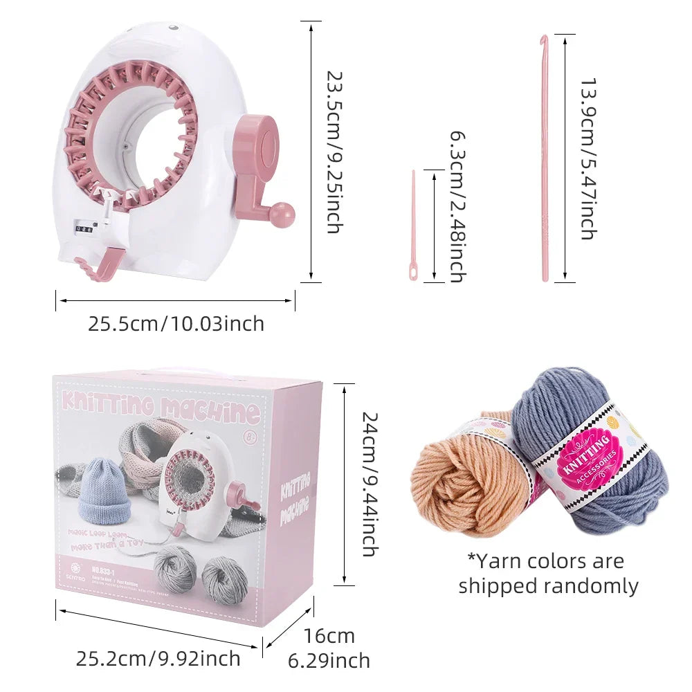 Knitting Machine 22-Needle Penguin Loom Kit Hand-Operated Circular Knitter Fall 2025 DIY Scarves Hats Socks