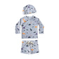Long-Sleeve Rash Guard Top, Shorts, Polyester, Summer Beachwear – Fast-dry Unisex Baby Swimwear 2-Piece Kit