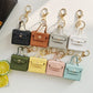 Free 1+1 Birkin Inspired Mini Hand Bag - Solid Color PU Leather Coin Bag Keychain Charm