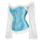 Women's Supportive Corset Top - Off Shoulder, Lace Satin