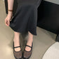 Light Women’s Mary Jane Flats - Shallow Mesh, Casual