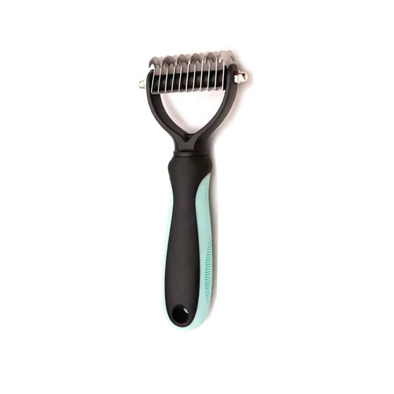 Pet Grooming Maintenance Deshedding Brush for Dogs & Cats - Fur Remover & Knot Cutter Comb