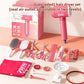 Kids Hair Salon Kit Pink Pretend Play Styling Kit With Hair Dryer And Accessories Fall 2025 Gift