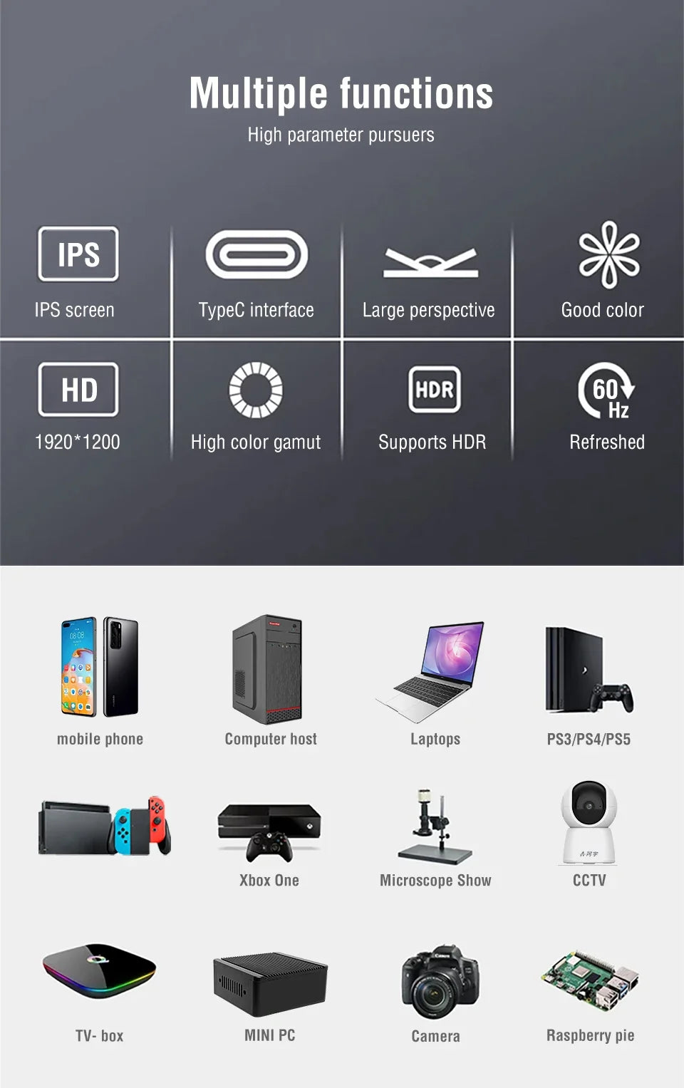 Travel-Friendly Monitor 14.1 Inch Touch IPS HDR10 Second Screen