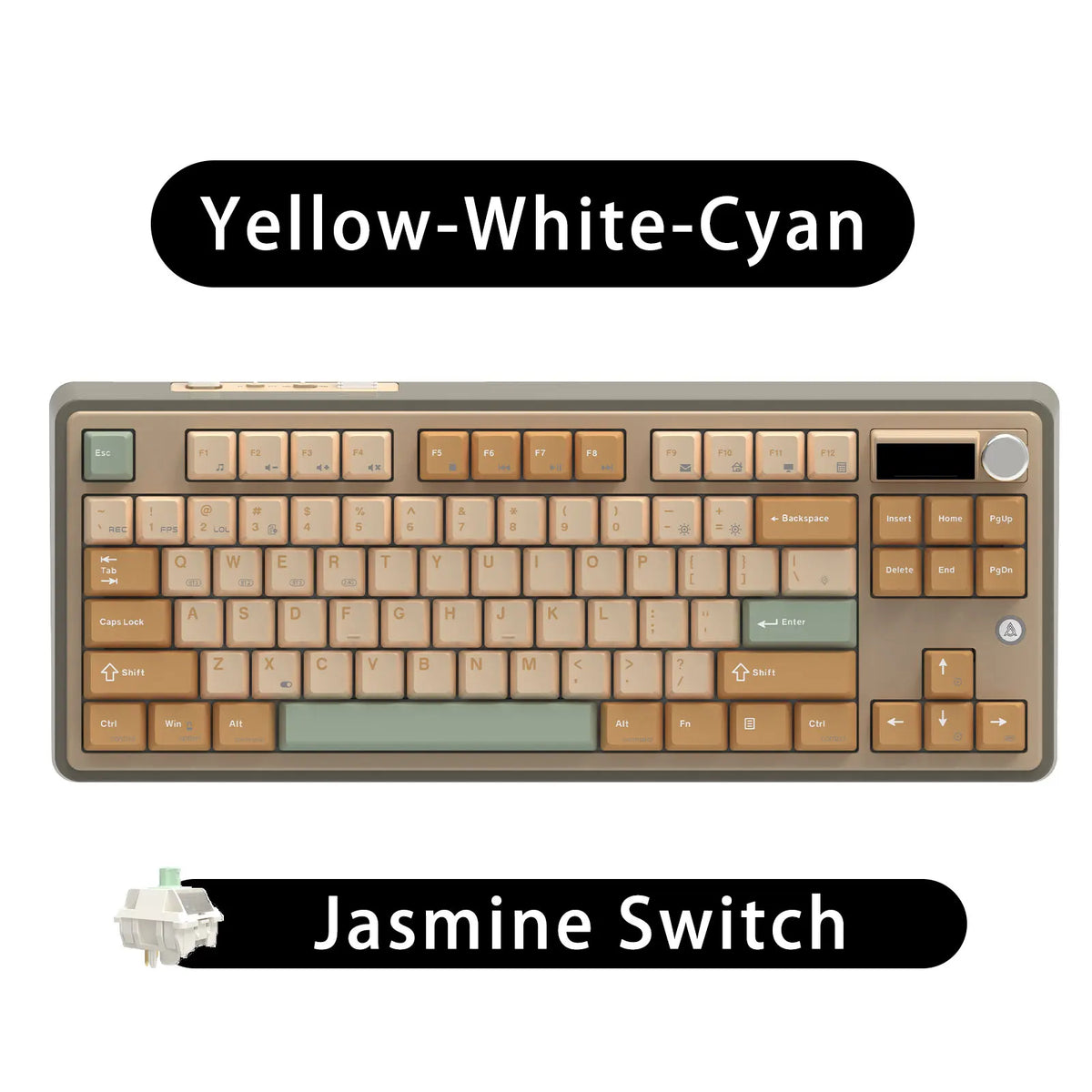 Keyboard Mechanical 87 Key Tri Mode RGB Hot Swappable
