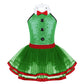 Light girls' leotard - sequined skirted tutu, polyester, for ballet and dance performances