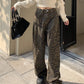 High-Waisted Leopard Print Wide Leg Jeans for Women, Trendy Fit in S-XXL Sizes-2