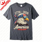 Plush Unisex Bald Eagle Graphic Tee - Short-Sleeve, Sturdy Cotton, For 250th Anniversary Independence Day Celebration