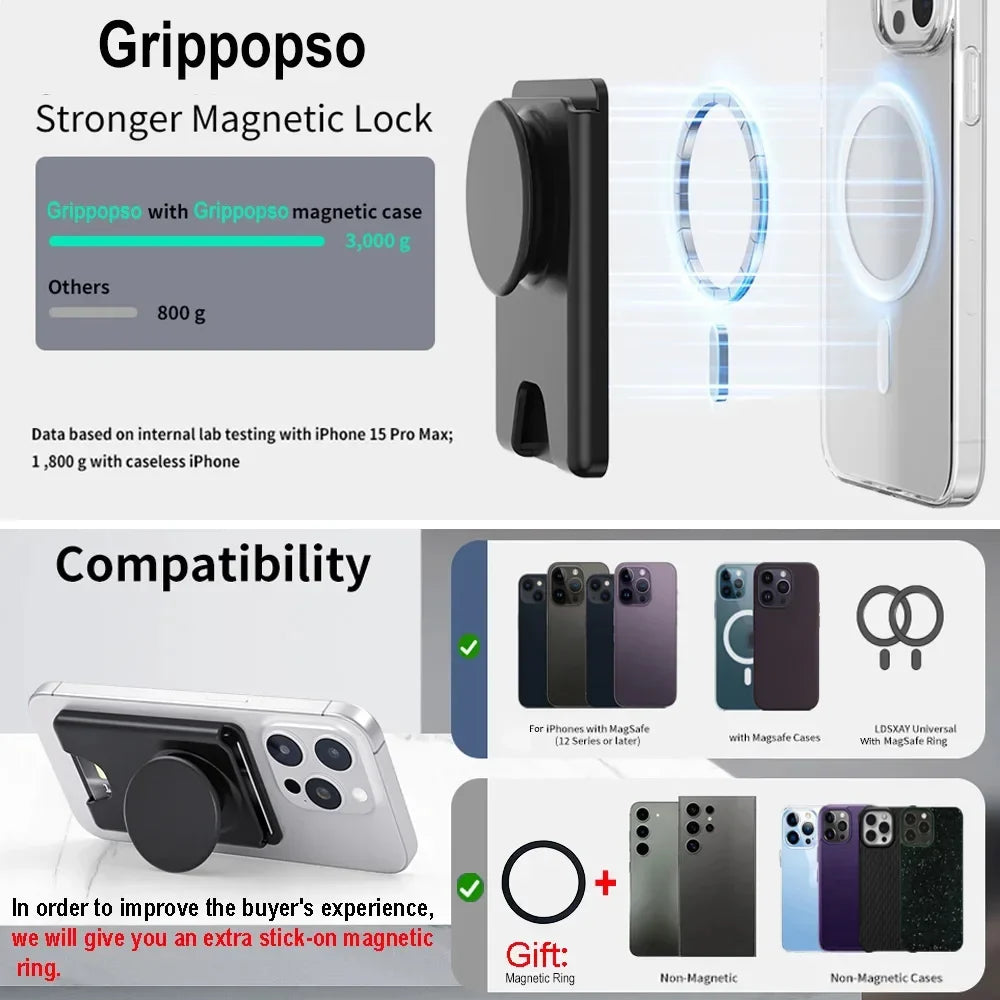 Magnetic2026 Edition Wallet With Expanding Grip For Phones Universal Card Holder Case Anti Scratch And Dustproof Back To School