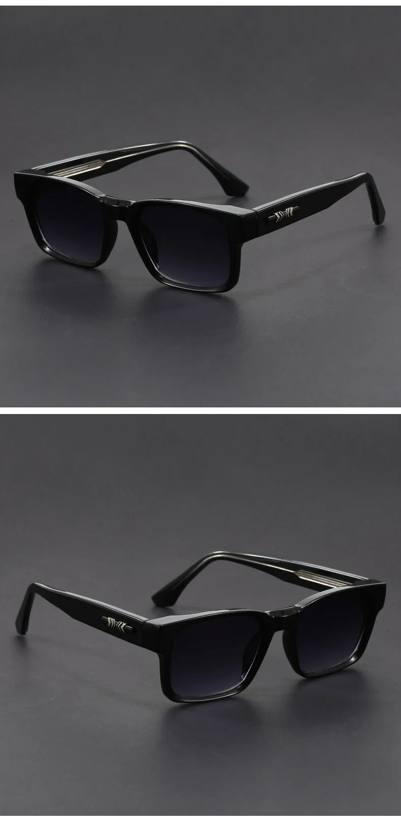 mirror lens, anti-mist outdoor driving shades, wide coverage – Men's square frame sunglasses UV400