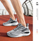 flyknit upper, rubber outsole, spring autumn sport – Breathable lightweight men's running shoe